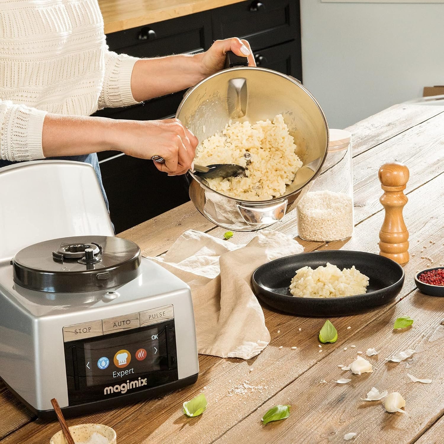 magimix cook expert chrome 18900 robot cuiseur multifonction 3,5l, moteur professionnel, chrome mat