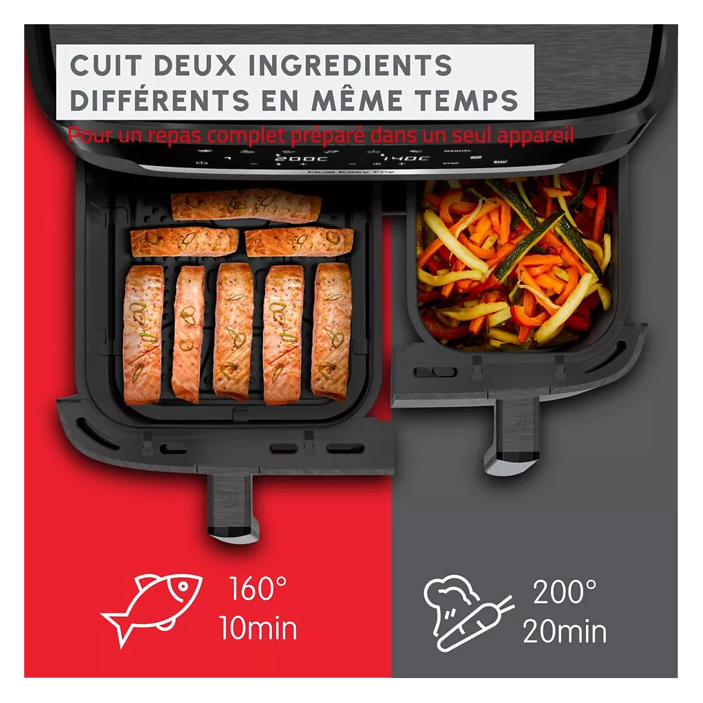 Friteuse sans huile MOULINEX Easy fry Dual XXL 11L EZ942HF0 – Image 4