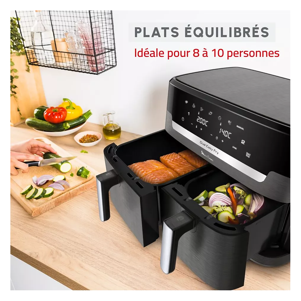 Friteuse sans huile MOULINEX Easy fry Dual XXL 11L EZ942HF0 – Image 6